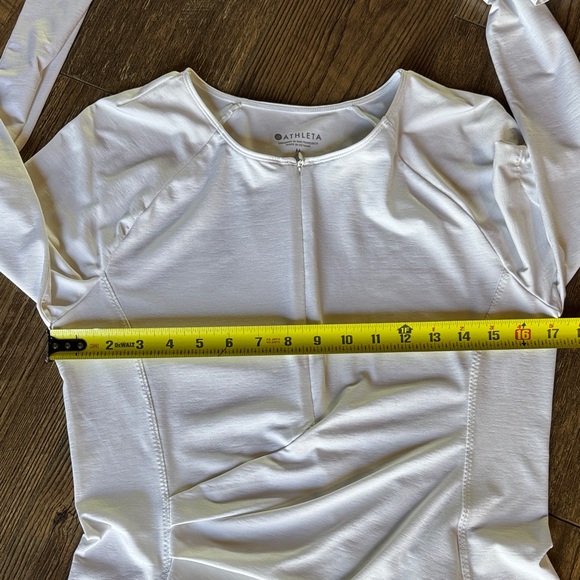 Athleta White Long Sleeve Women's Half Zip Top, Size M - Picture 9 of 13